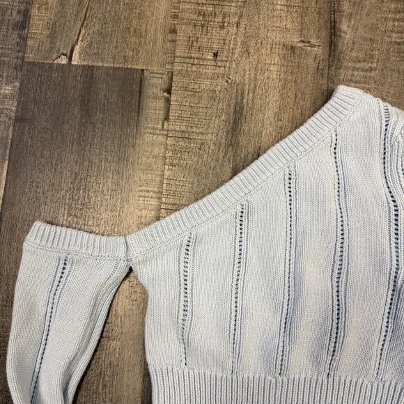 MAJORELLE Light Blue Off-the-Shoulder Sweater - Picture 6 of 8